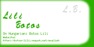 lili botos business card